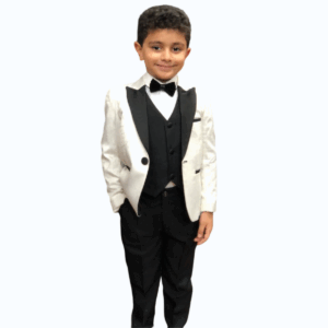 Boys' 5-Piece Formal Suit Set - WHITE V