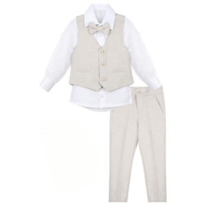 Boys' 4-Piece Formal Suit Set - BEIGE
