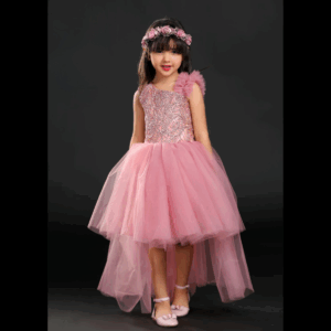 Little Girls Sleeveless Dress for Wedding Party – PINK 02